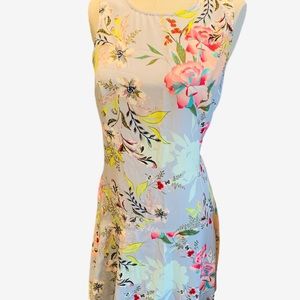 Nicole Miller•Sz 10 floral summer dress lilac blue